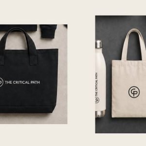 Critical Path Canvas Tote in dark and light